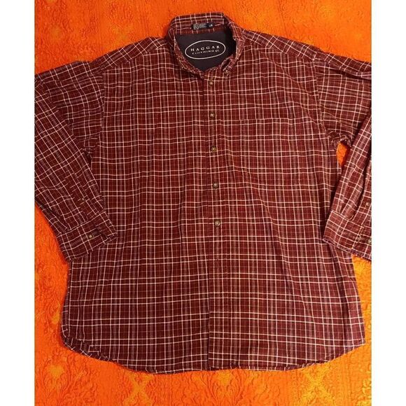 Haggard plaid button down shirt in good condition size large - Picture 1 of 4